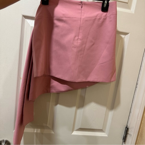 Zara Pale Pink Wool Blend Asymmetrical Skirt Size Small - Picture 6 of 7
